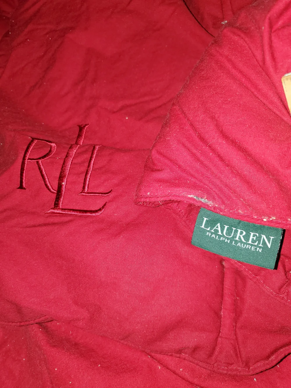 Ralph Lauren down comforter twin XL Red+pink Sheet, Mattress Cover+2 Pillowcase
